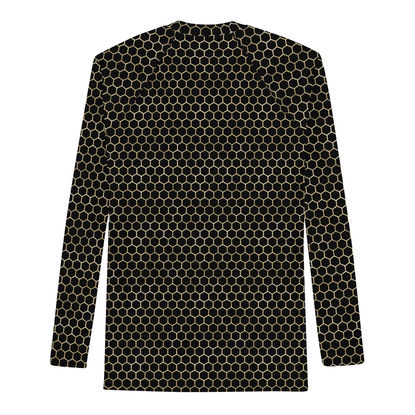 Black and Gold Honeycomb Rash Guard