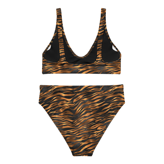 High Waist Bikini - Tiger Print