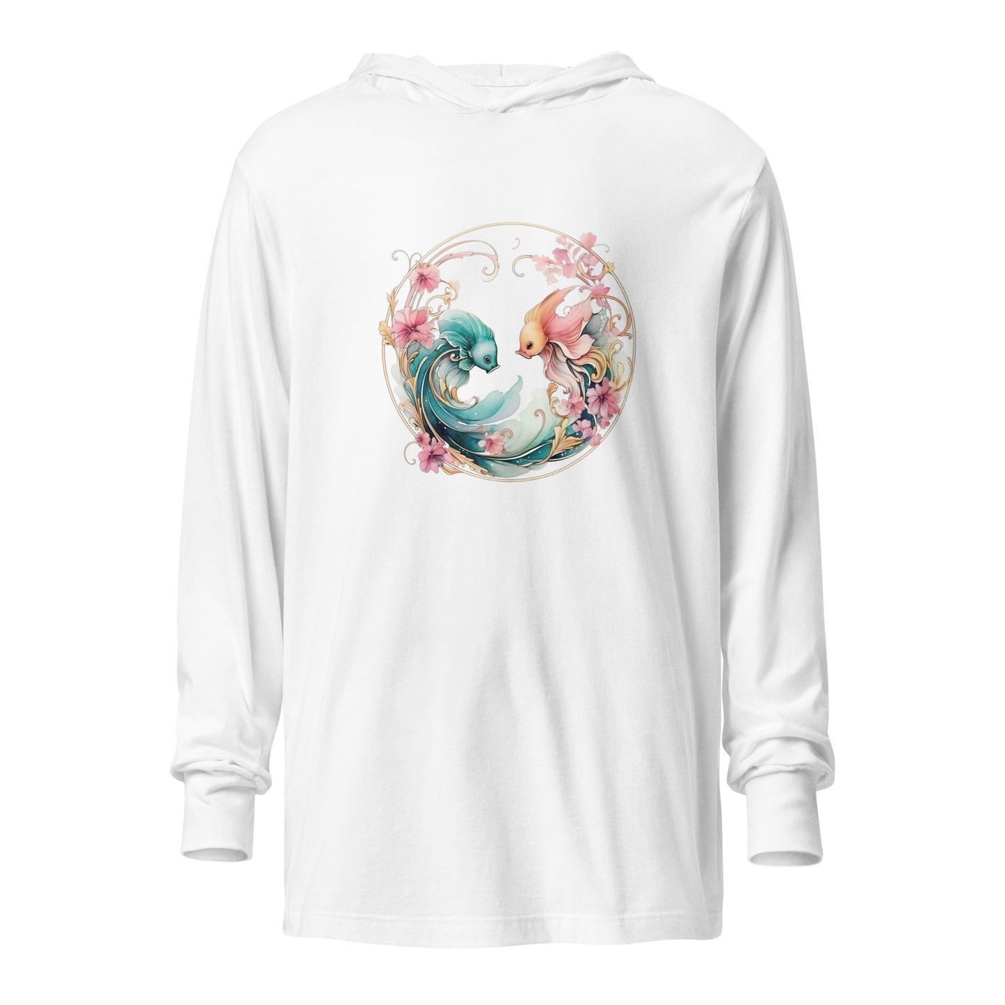 Pisces Hooded long-sleeve tee
