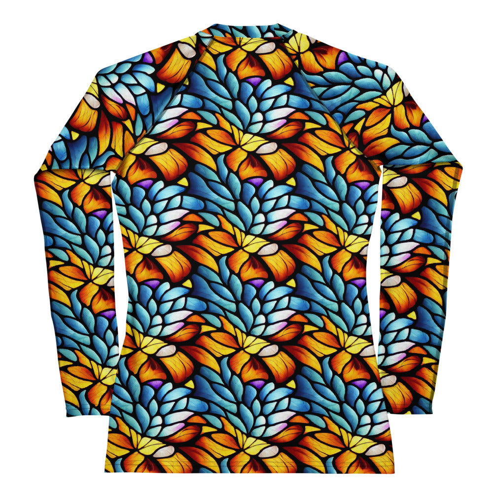 Orange and Blue Sea Glass - Rash Guard