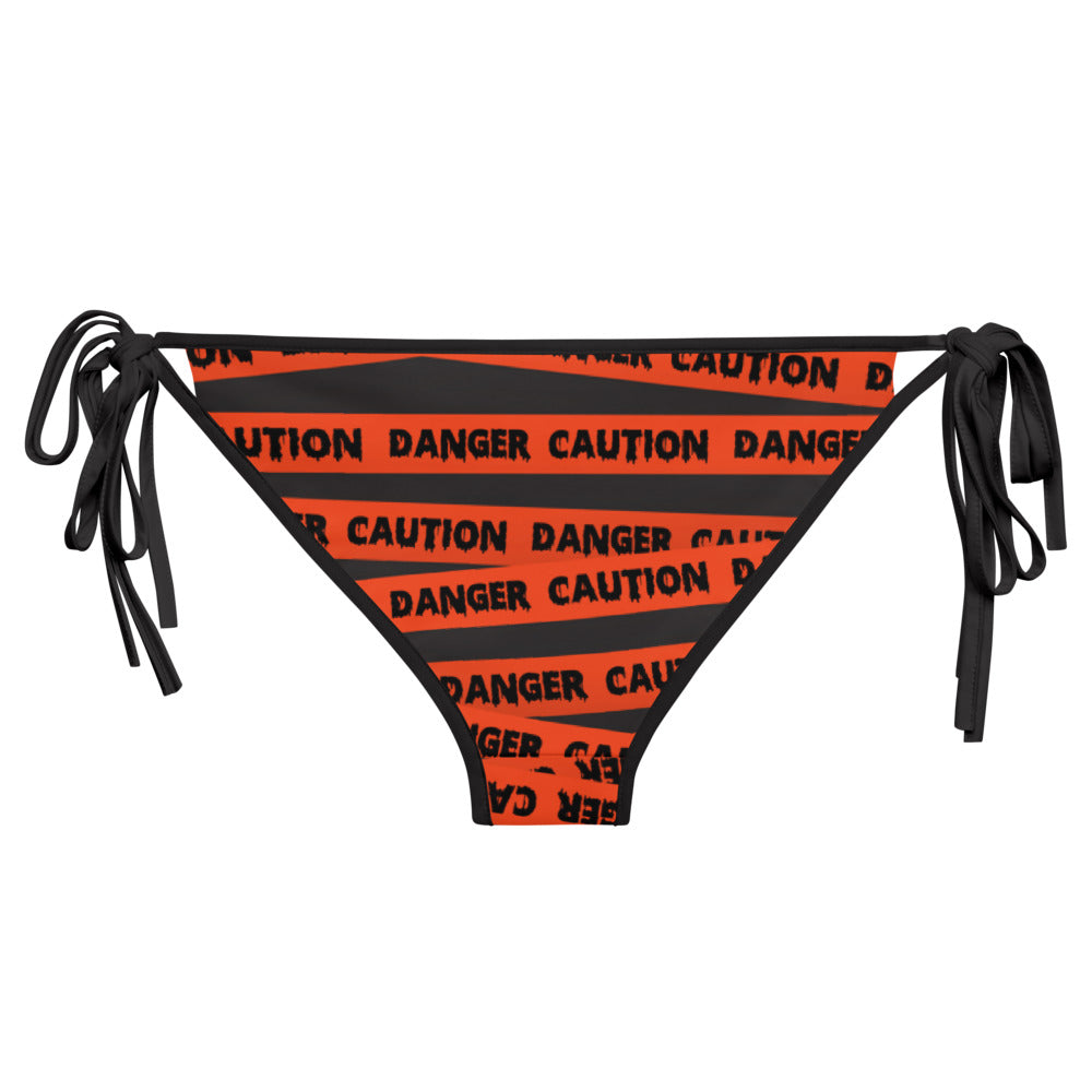 Caution Tape Reversible String Bikini Bottom
