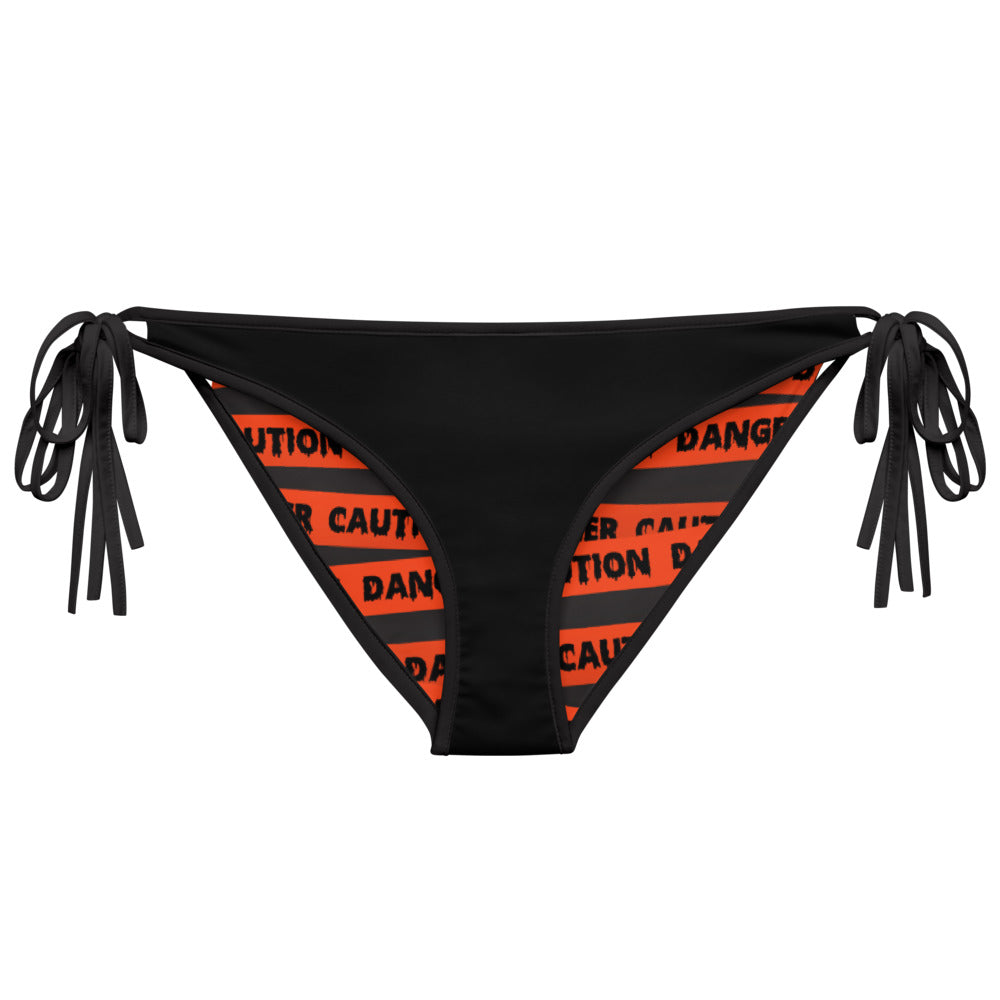 Caution Tape Reversible String Bikini Bottom