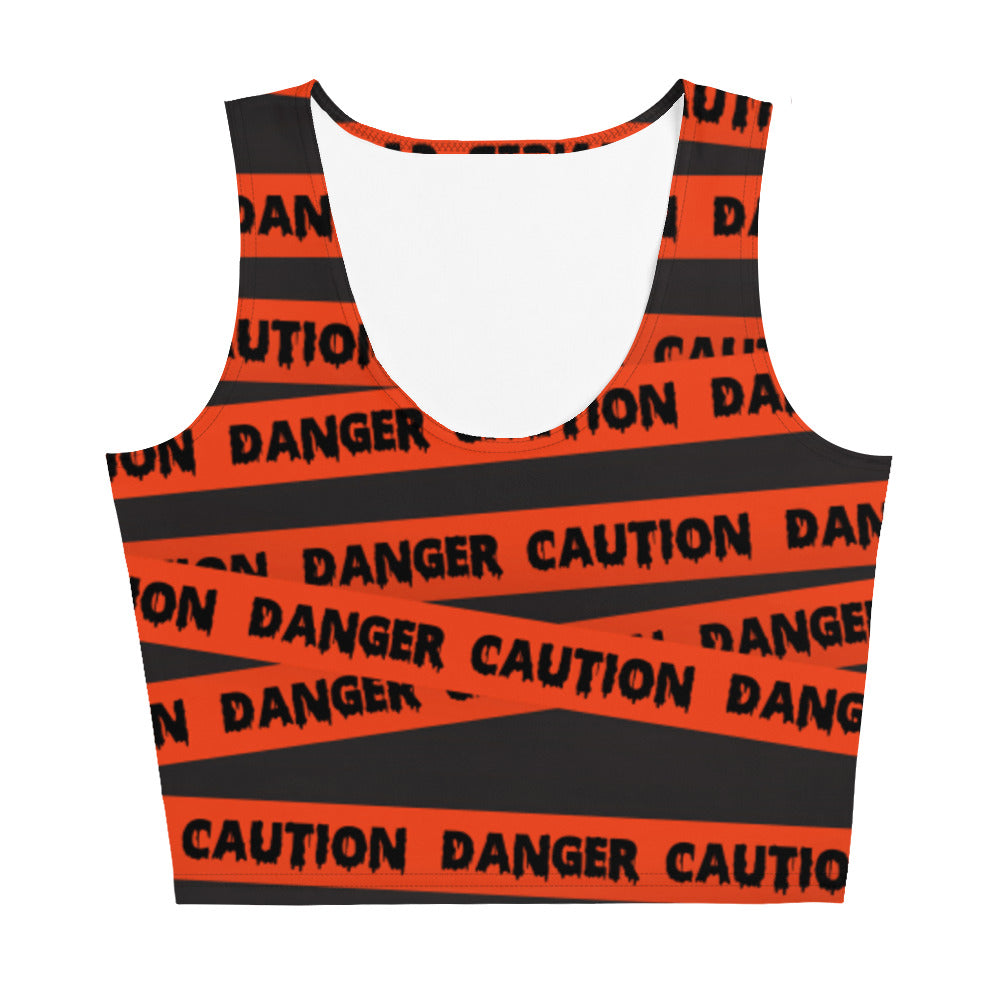 Caution Tape Crop Top