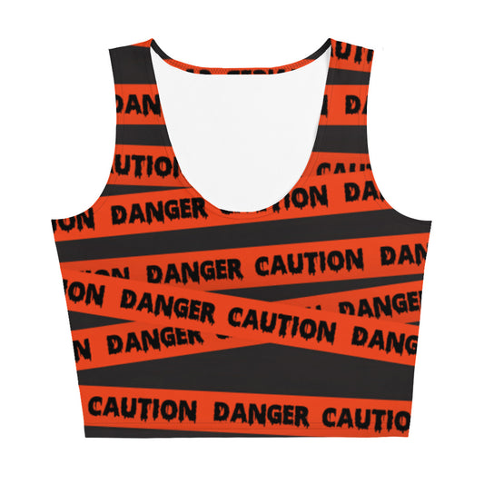 Caution Tape Crop Top