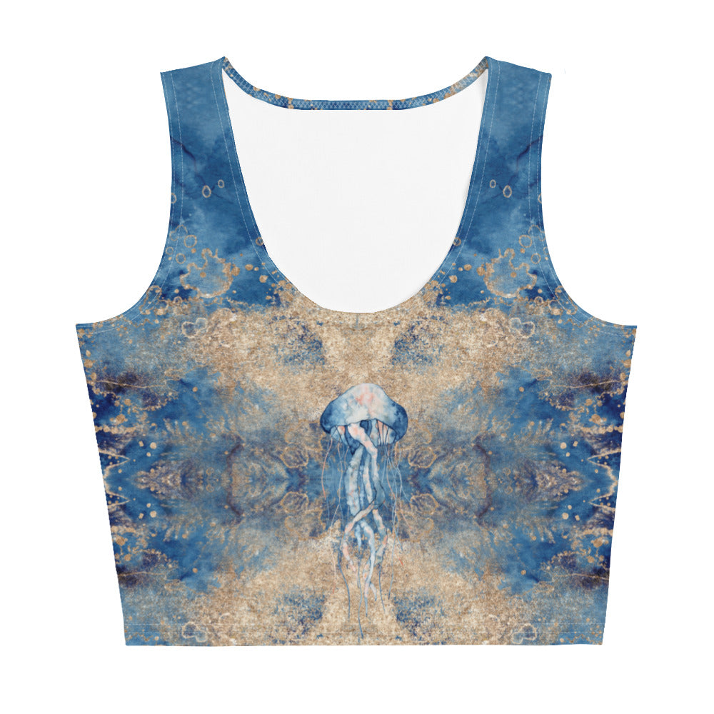 Sea Life - Jellyfish Print Crop Top
