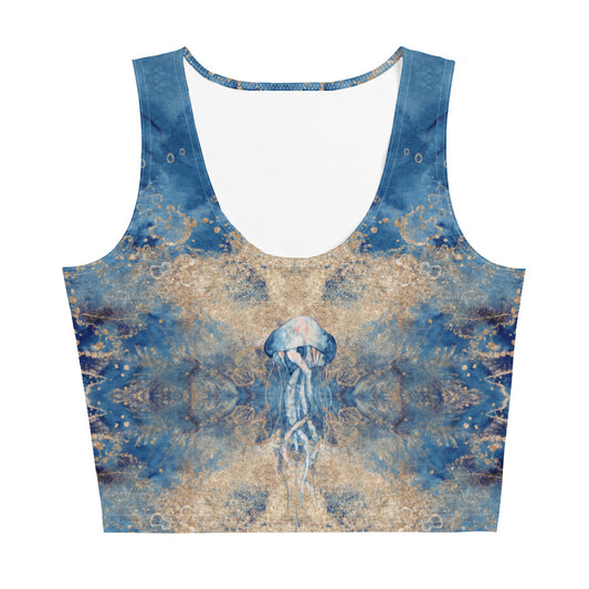 Sea Life - Jellyfish Print Crop Top