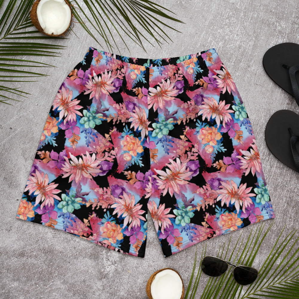 Cactus Flower - Long Swim Shorts