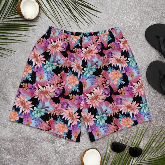 Cactus Flower - Long Swim Shorts