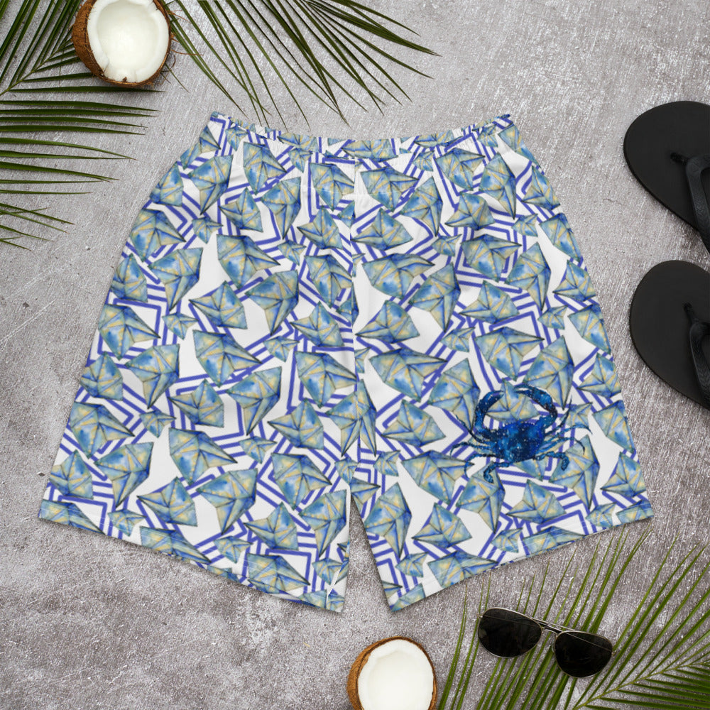 Blue Crab - Long Swim Shorts
