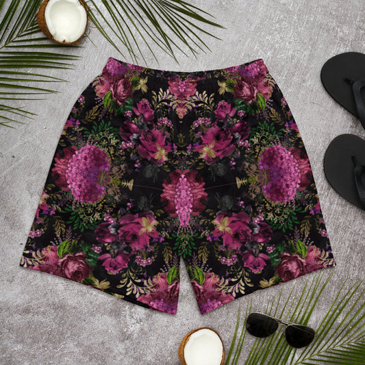 Long Swim Shorts - Bees and Roses