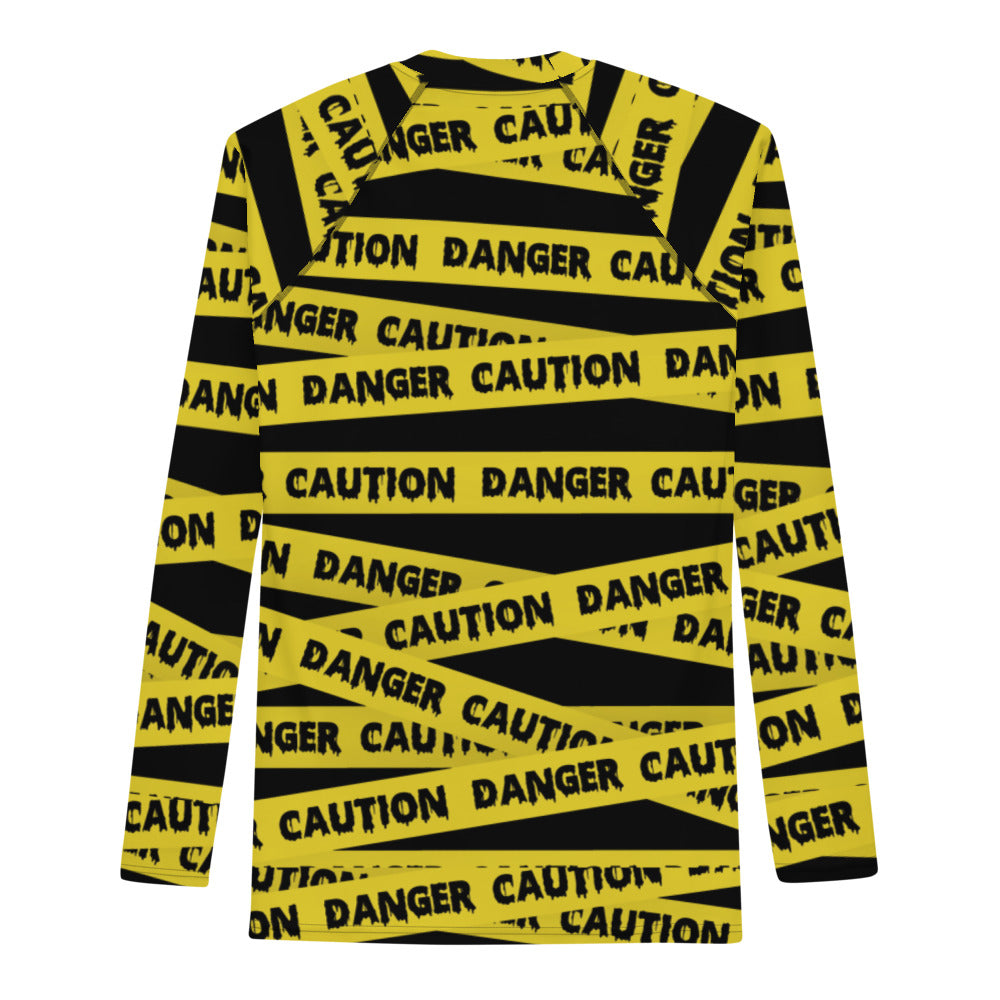 Caution Tape Print Men's Rash Guard