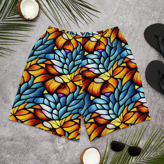 Orange and Blue Sea Glass (Long) Board Shorts