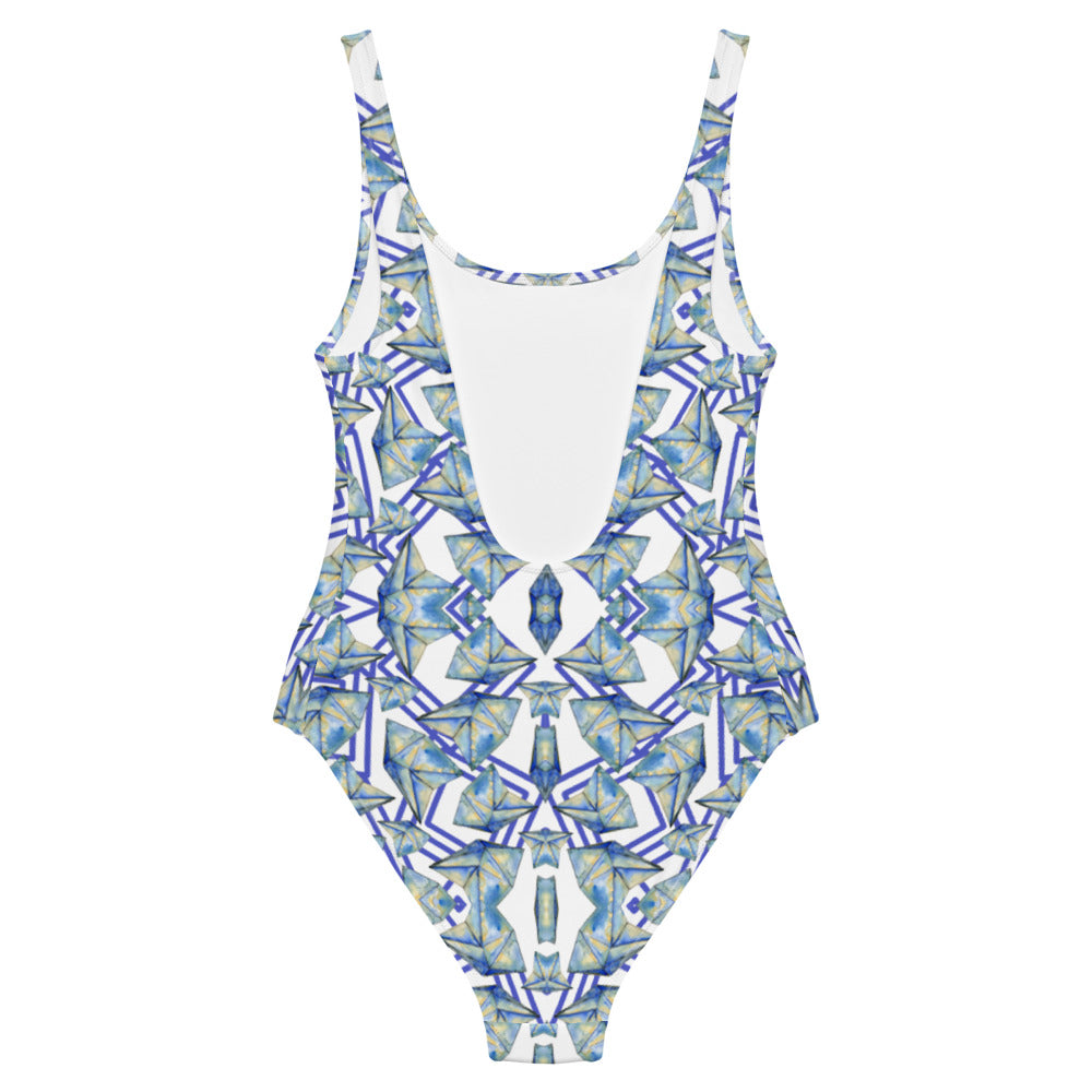 Blue Crab One Piece Swimsuit Kaleidescope