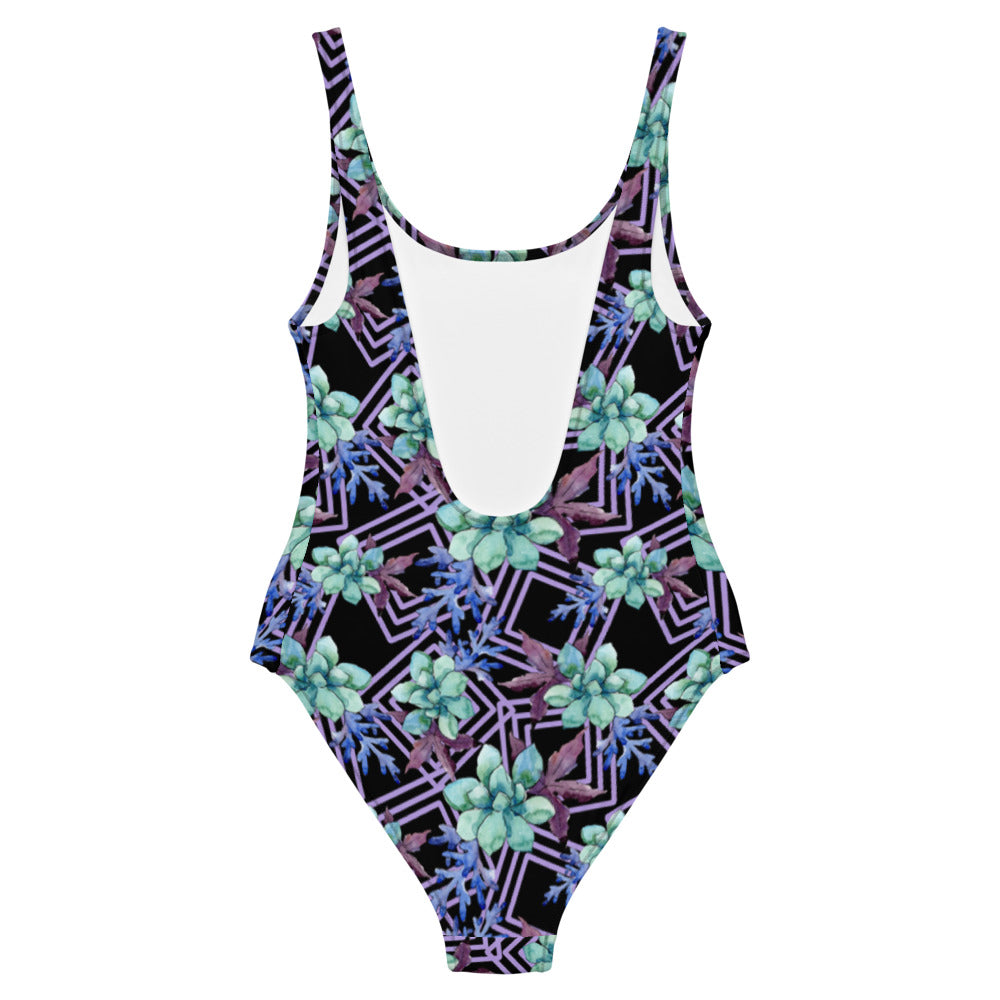 One-Piece Swimsuit - Desert Rosette print