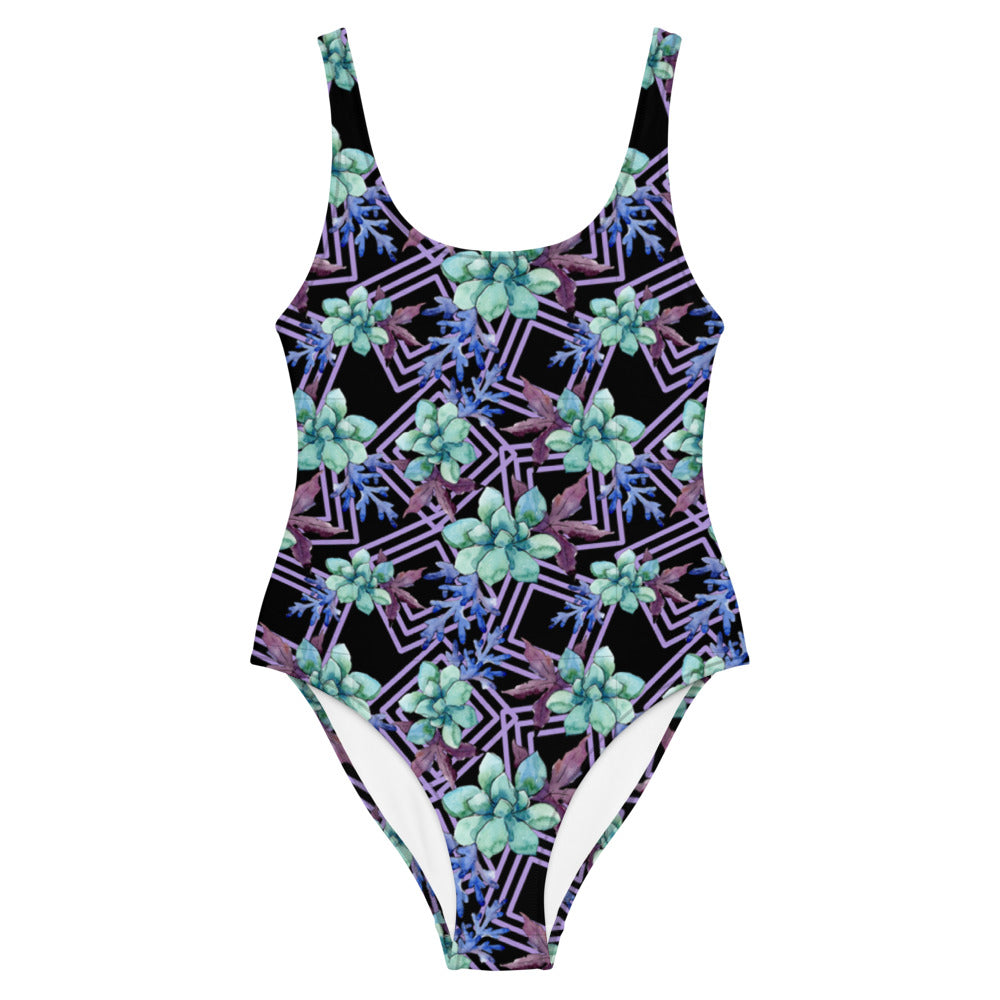 One-Piece Swimsuit - Desert Rosette print