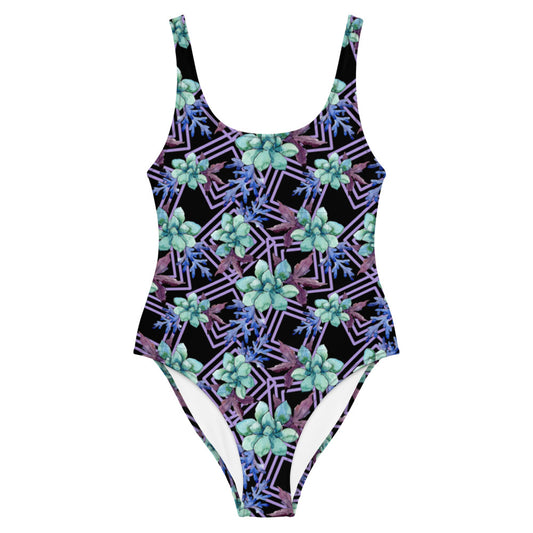 One-Piece Swimsuit - Desert Rosette print