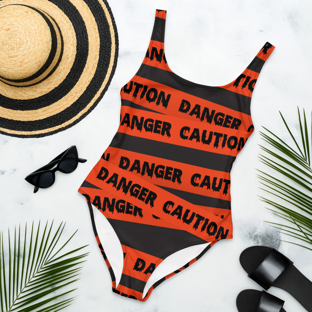 Caution Tape - One Piece Swimsuit