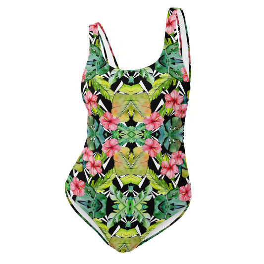 Tropical Rainforest - One Piece Swimsuit (Kaleidoscope Print)