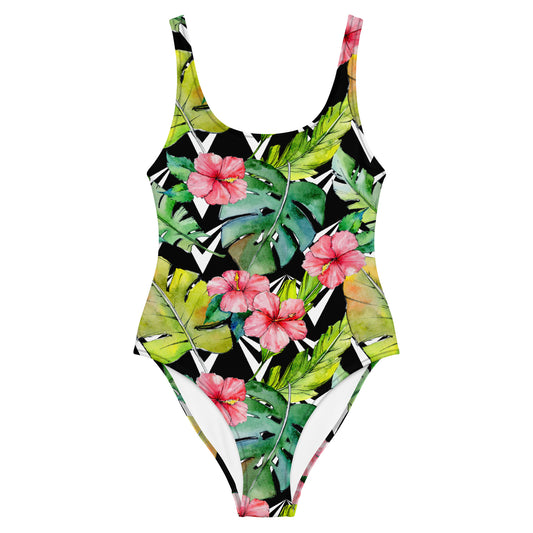 Topical Rainforest - One Piece Swimsuit (Palm Print)
