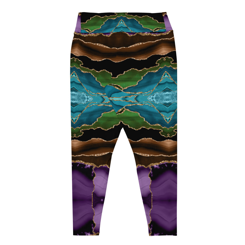 Midnight Agate Kaleidoscope - Leggings (2XL-6XL)