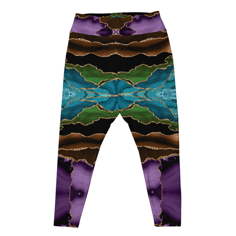 Midnight Agate Kaleidoscope - Leggings (2XL-6XL)