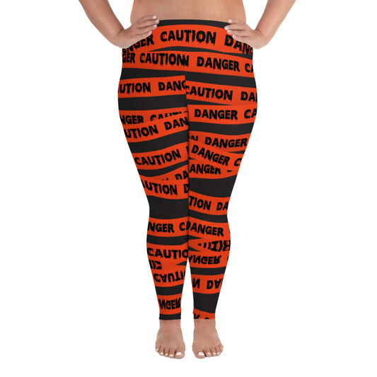 Caution Tape Leggings (2XL-6XL)