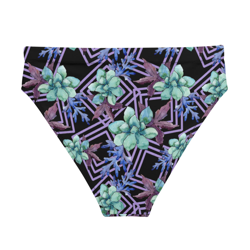 Recycled High-Waisted Bikini (bottom only) - Desert Rosette