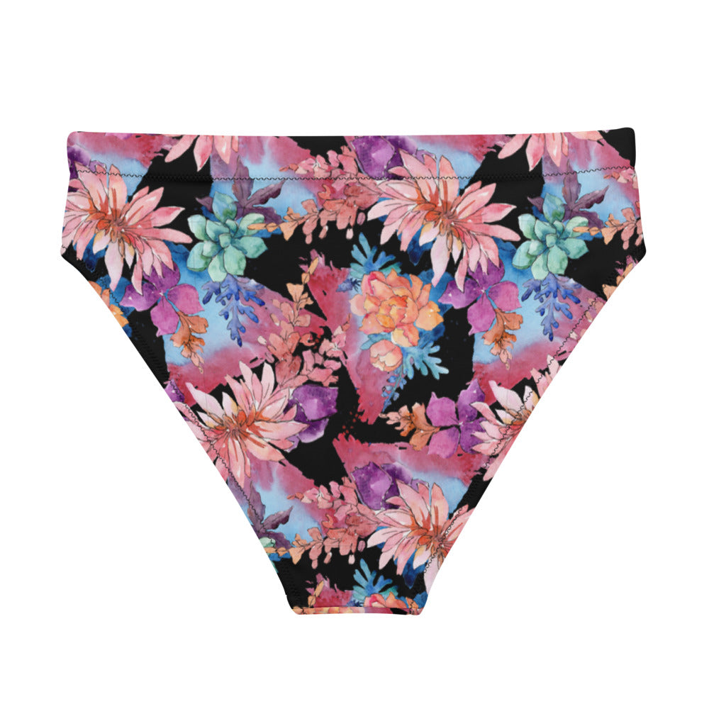 Recycled High-Waisted Bikini (Bottom Only) - Cactus Flower