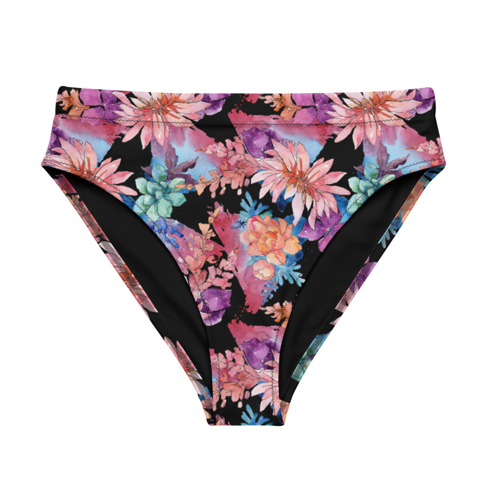 Recycled High-Waisted Bikini (Bottom Only) - Cactus Flower