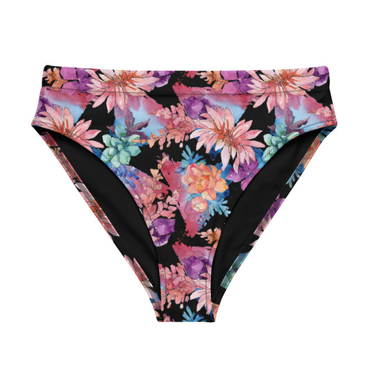 Recycled High-Waisted Bikini (Bottom Only) - Cactus Flower
