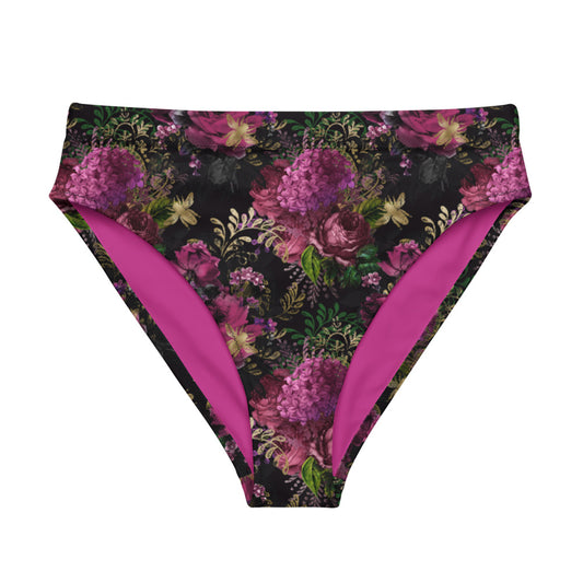 Recycled high-waisted bikini bottom - Bee with Roses