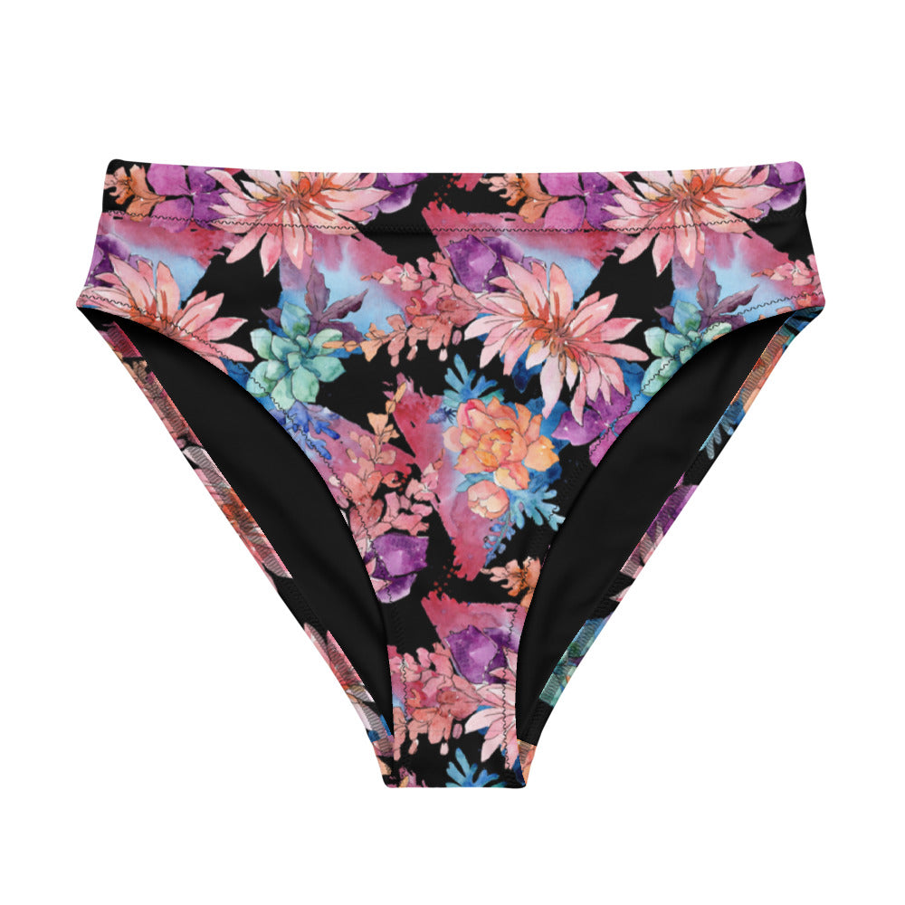 Recycled High-Waisted Bikini (Bottom Only) - Cactus Flower