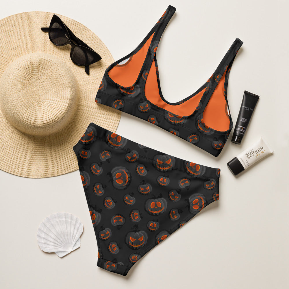 Dark Pumpkin - Recycled high waisted bikini