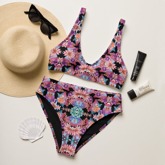 Cactus Flower Recycled high-waisted bikini