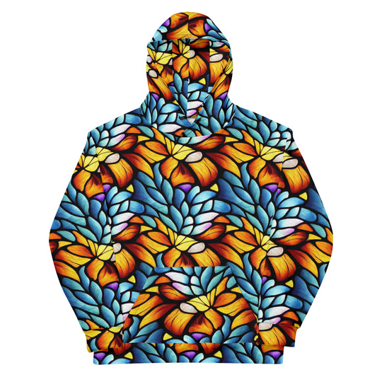 Orange and Blue Sea Glass Hoodie