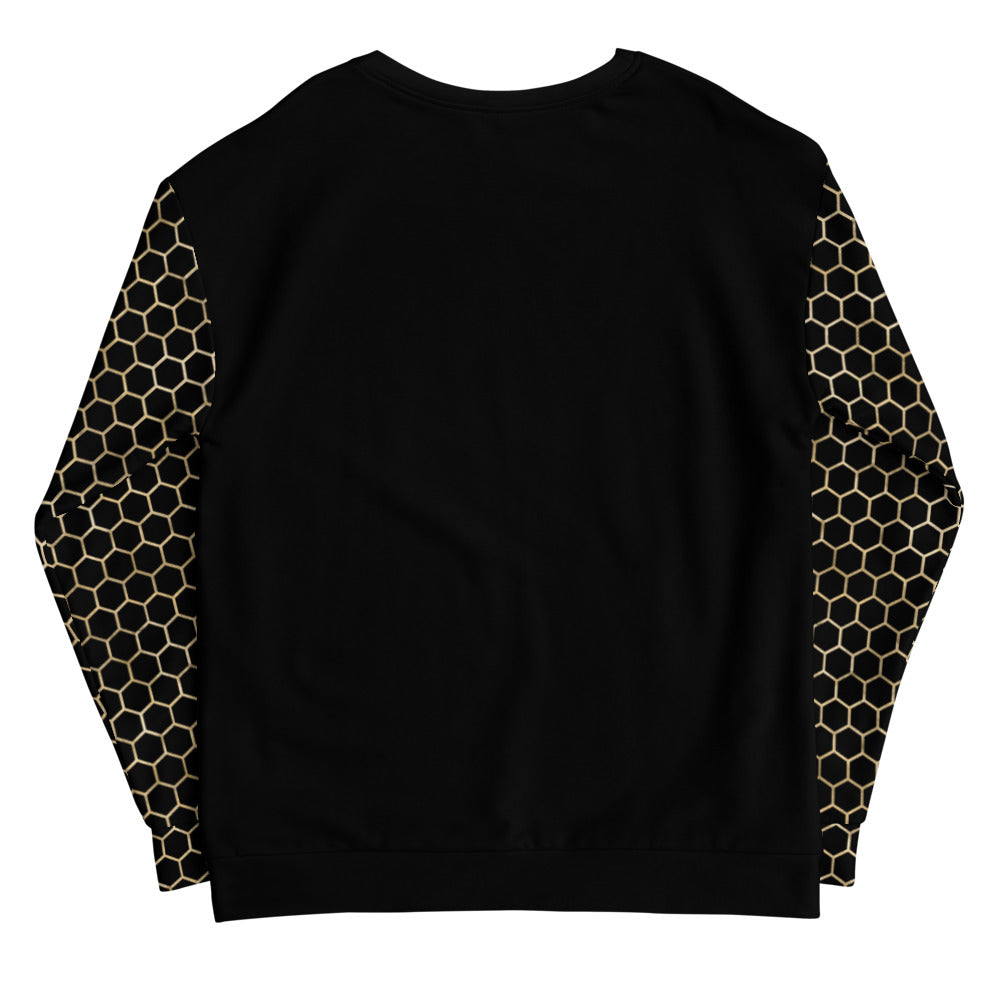 Black and Gold Honeycomb Sweatshirt