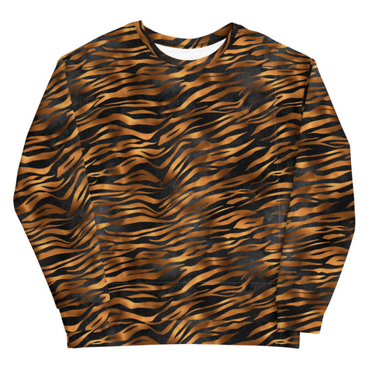 Tiger Print Fleece Lined Sweatshirt