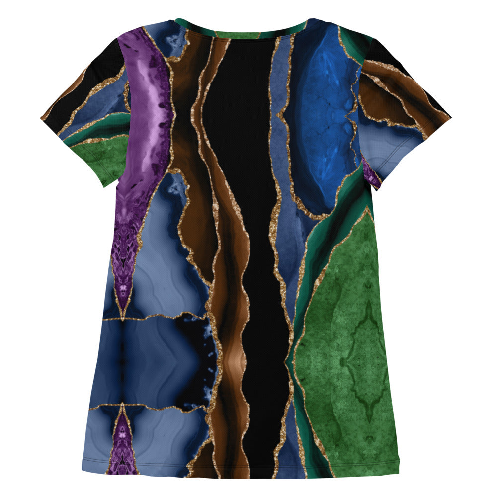 Women's Athletic T-shirt - Midnight Agate
