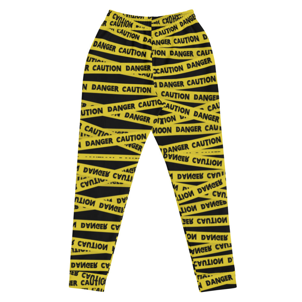 Caution Tape Print Joggers