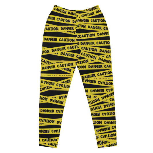 Caution Tape Print Joggers