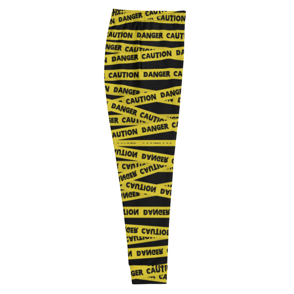 Caution Tape Print Joggers