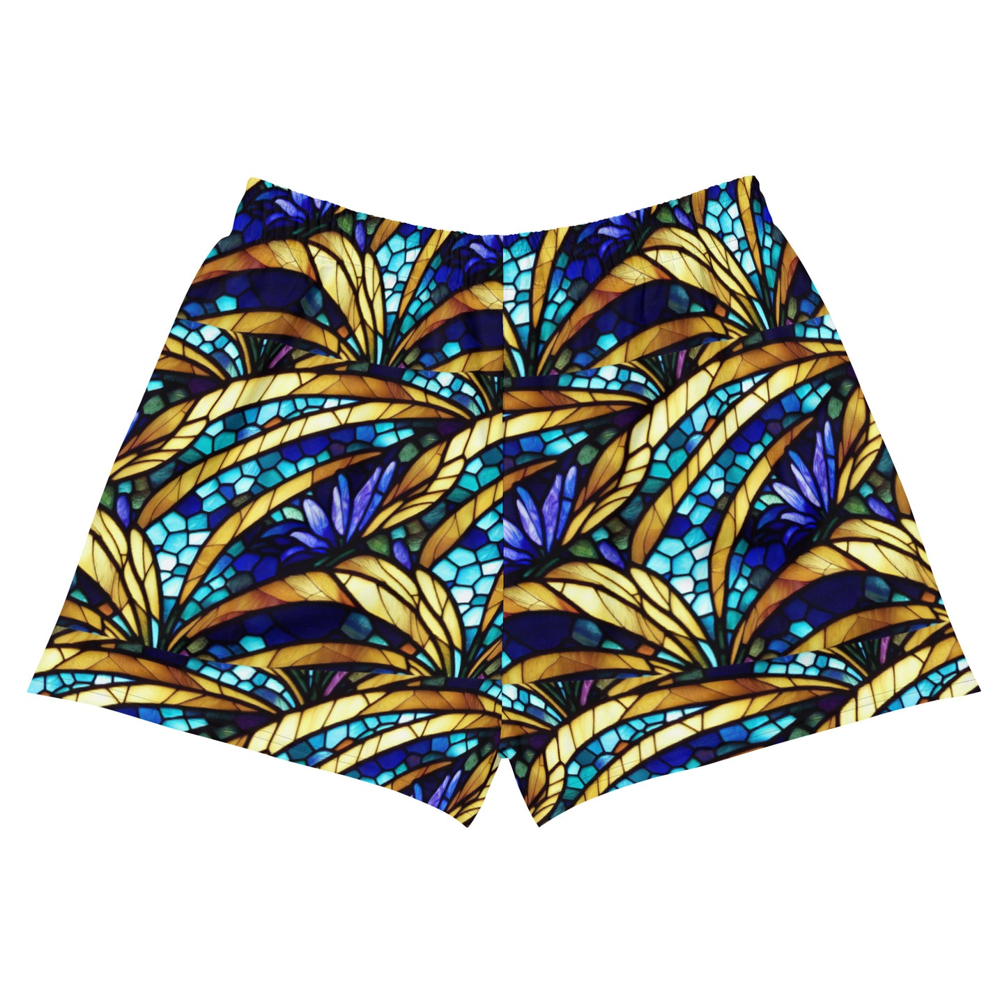Blue and Gold Sea Glass Short Board Shorts