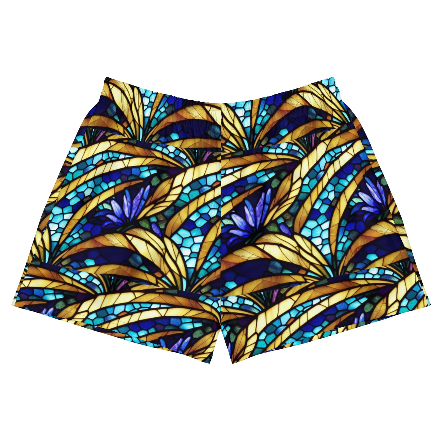 Blue and Gold Sea Glass Short Board Shorts