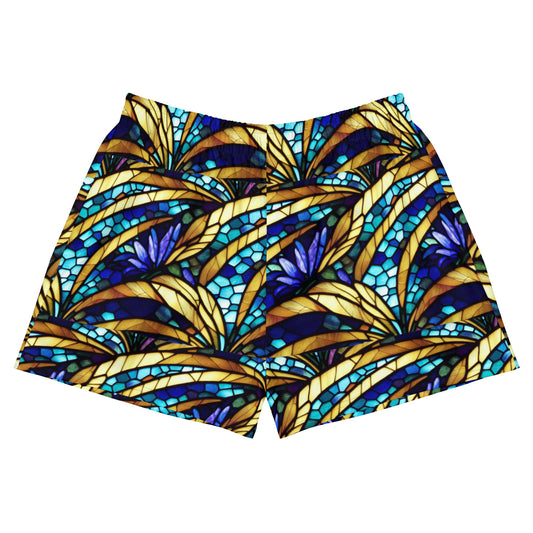 Blue and Gold Sea Glass Short Board Shorts