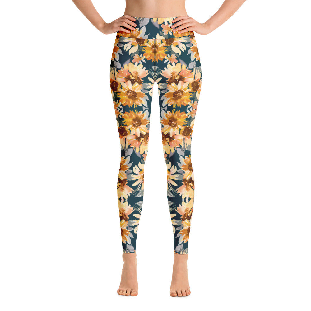 Sunflower Kaleidoscope Leggings