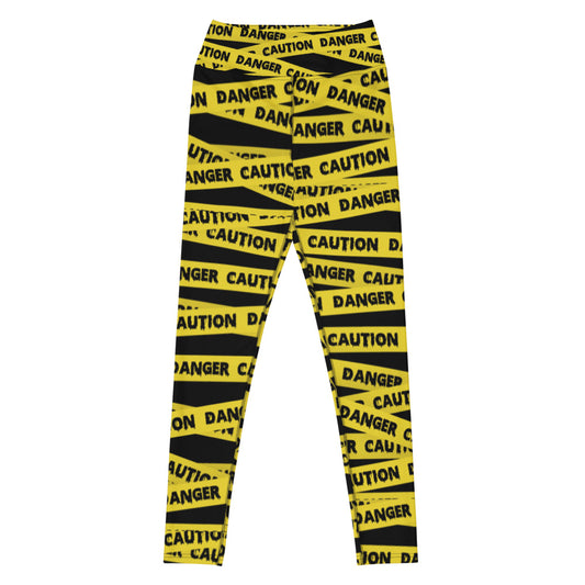 Caution Tape Print Leggings