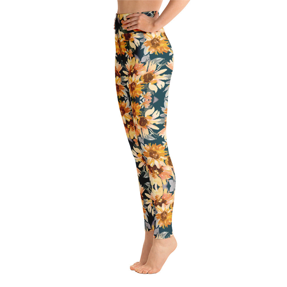 Sunflower Kaleidoscope Leggings