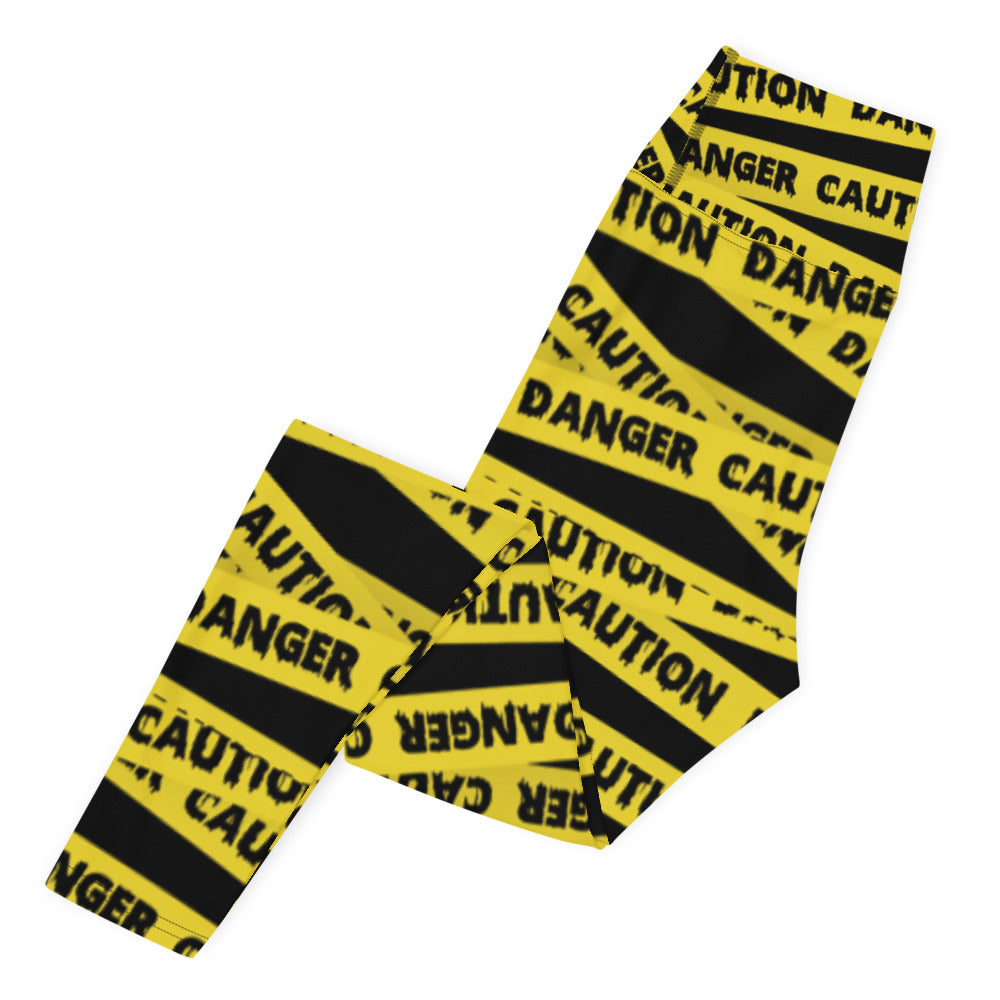 Caution Tape Print Leggings