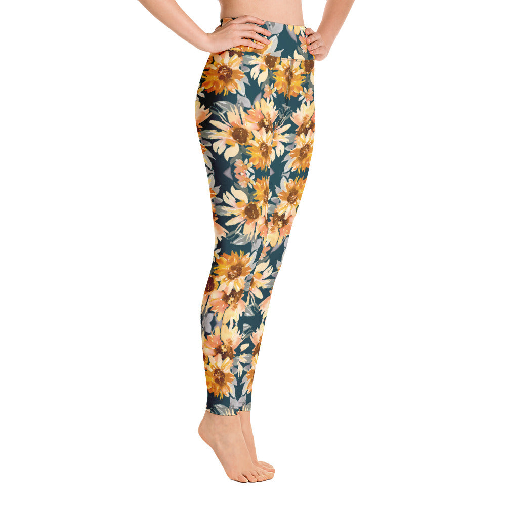 Sunflower Kaleidoscope Leggings