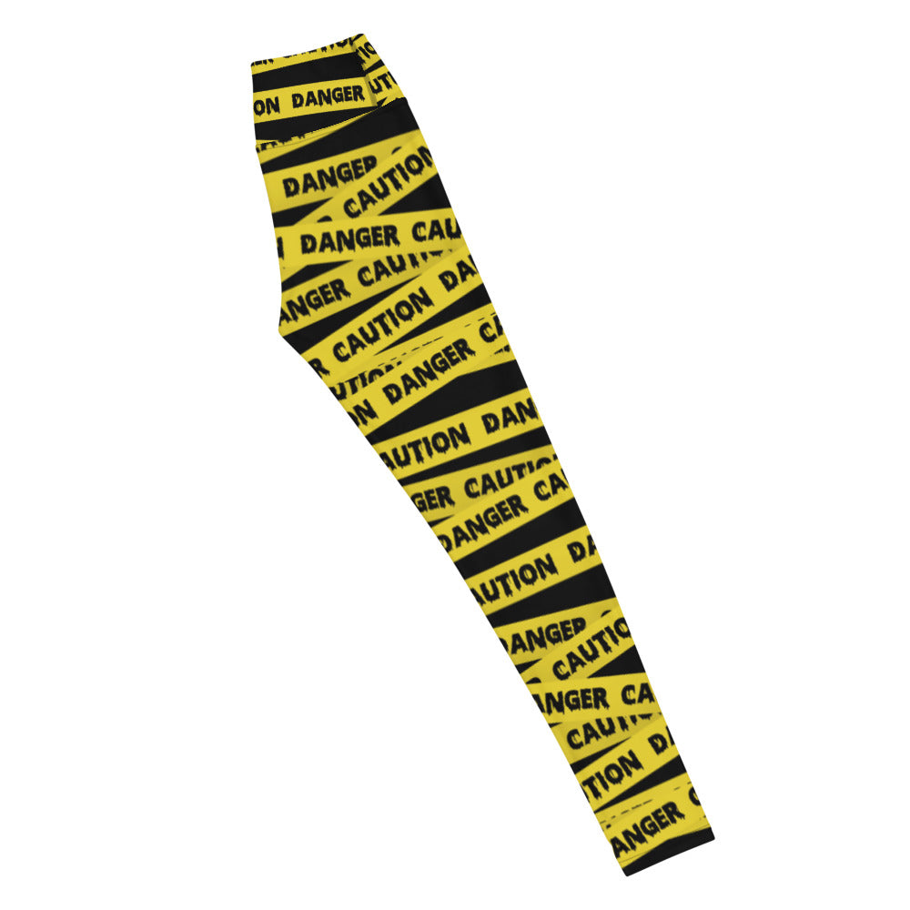 Caution Tape Print Leggings